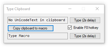 Screenshot of Type Clipboard